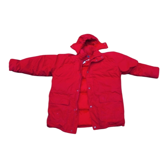 NWOT Pacific Crest Goose Down Snow Coat Cinch Hood Red - Picture 1 of 8